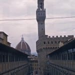 Florenz, Uffizien (Palazzo Vecchio im Hintergrund) (1959). Foto: bhpdia85756