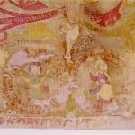 Unterer Teil der Kreuzigung, darunter Medaillons mit der gekrönten Madonna in Orantenhaltung und dem Propheten Ezechiel. Foto: Alessandro Iazeolla, Bhped 86355