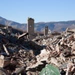 After the earthquake of October 30, 2016, the Corso Umberto was completely buried in rubble. Photo: Antonio Ranesi