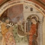 Fresco, now lost, showing the Visitation in a niche of the south wall, photo: A. Imponente, R. Torlontano, Amatrice. Forme e immagini del territorio, Milan2015, p. 55