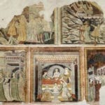 Il ciclo di affreschi con Storie della Vergine nella campata destra della sacrestia. Foto: Giovanni Lattanzi