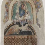 Affresco raffigurante la Madonna del Rosario nella seconda nicchia della parete settentrionale (XVI secolo). Foto: Giovanni Lattanzi