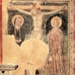 Fresco showing the Crucifixion on the southern wall of the chorus, photo: A. Imponente, R. Torlontano, Amatrice. Forme e immagini del territorio, Milan 2015, p. 54