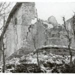 The damaged apse of the church of San Pietro in Alba Fucens after the 1915 earthquake, photo: Alba Fucens. Rapports et études, ed. by J. Mertens, Rome 1969, vol. II, tav. XIV, fig. 12